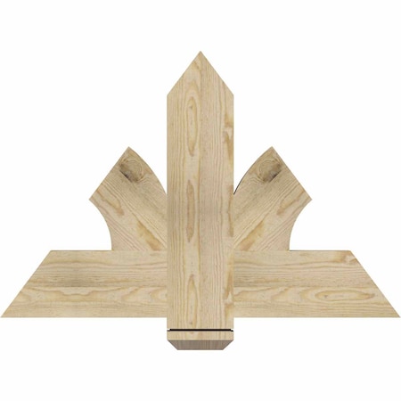 Ekena Millwork Redmond Rough Sawn Timber Gable Bracket, Douglas Fir, 36"W x 24"H x 2"D x 6"F, 16/12 Pitch GBW036X24X0206RED00RDF